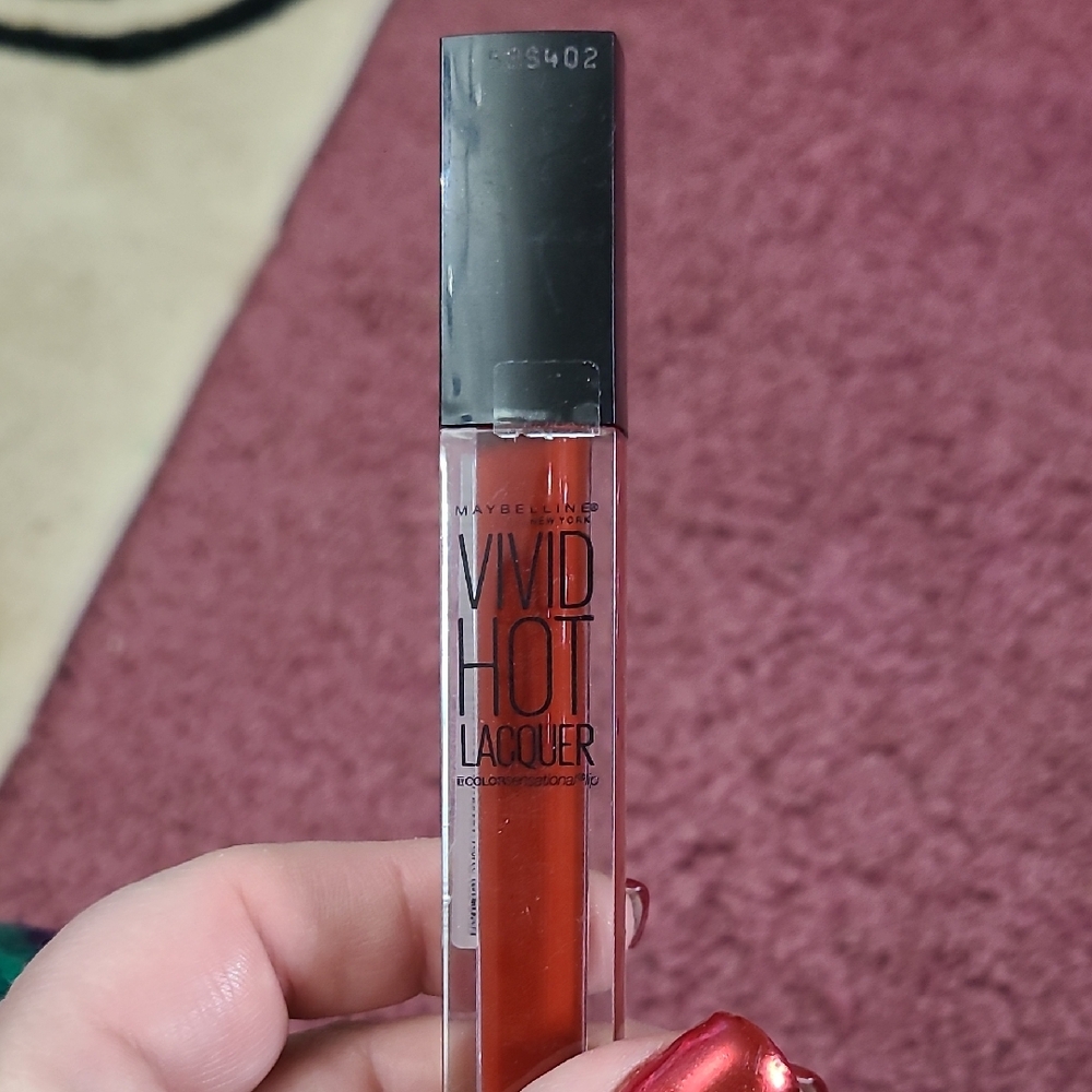 Maybelline Vivid Hot Lacquer Liquid Lipstick - Cherry Red
